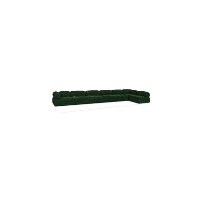 Ames Green Boucle Fabric Modular Sectional