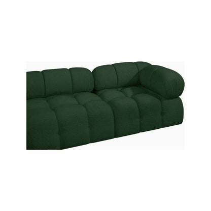 Ames Green Boucle Fabric Modular Sectional