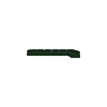 Ames Green Boucle Fabric Modular Sectional