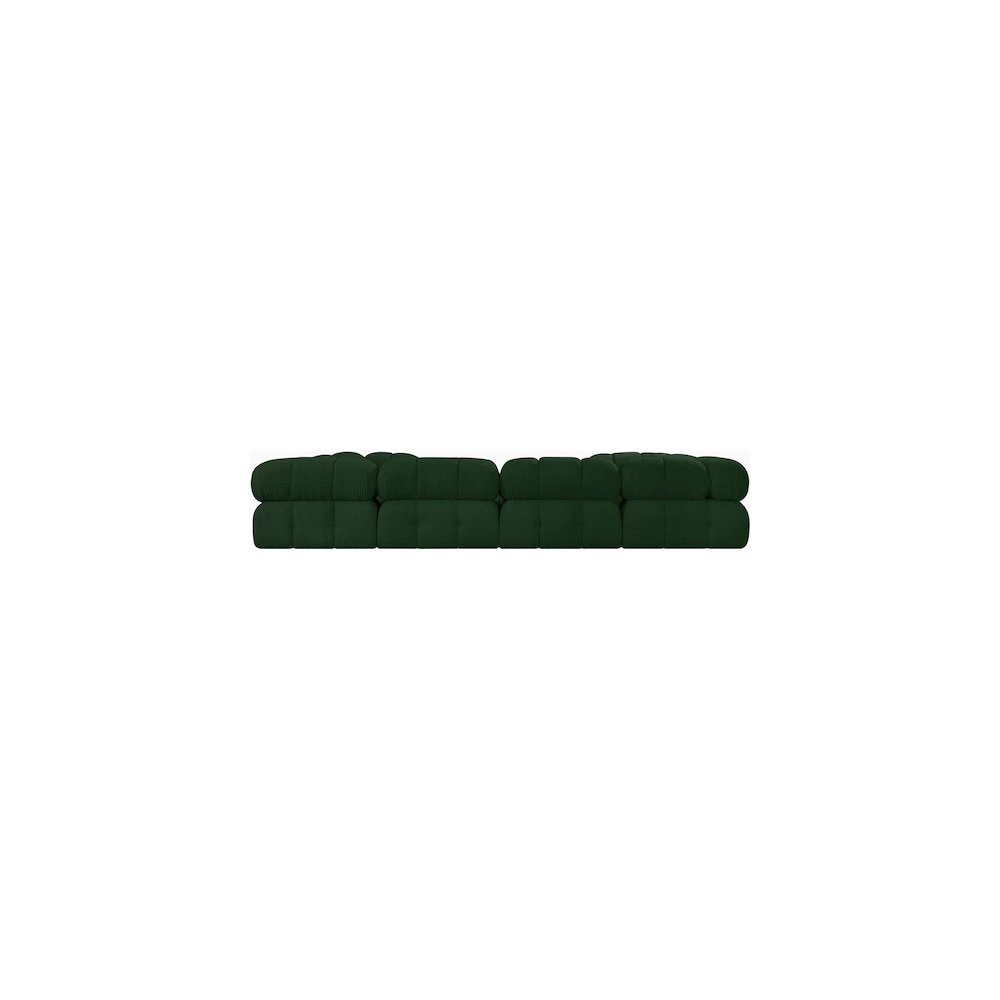 Ames Green Boucle Fabric Modular Sectional