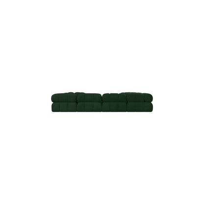 Ames Green Boucle Fabric Modular Sectional