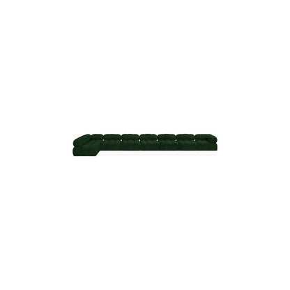 Ames Green Boucle Fabric Modular Sectional