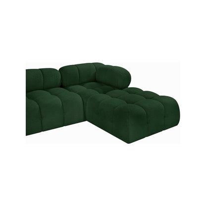 Ames Green Boucle Fabric Modular Sectional