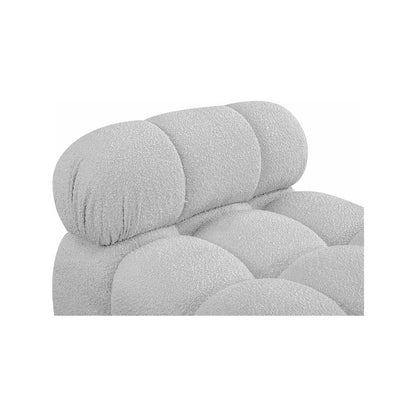 Ames Grey Boucle Fabric Armless