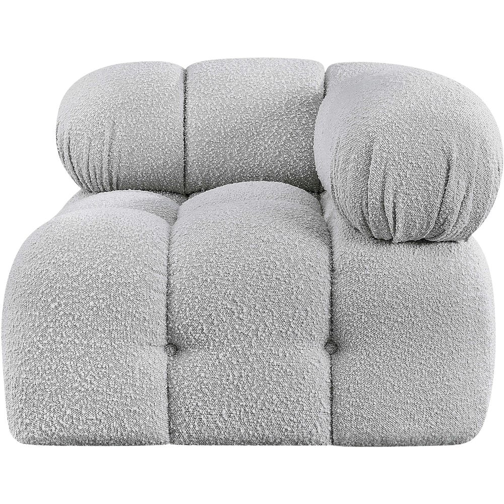 Ames Grey Boucle Fabric Corner