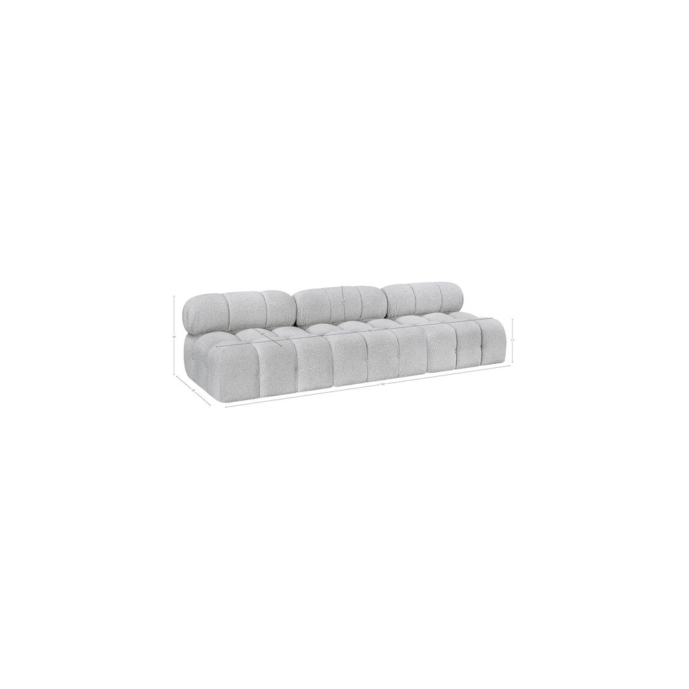 Ames Grey Boucle Fabric Modular Sofa