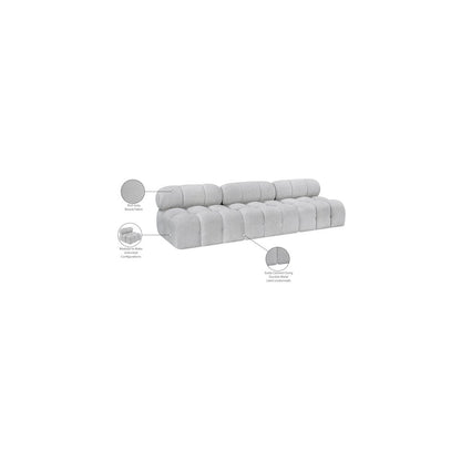 Ames Grey Boucle Fabric Modular Sofa