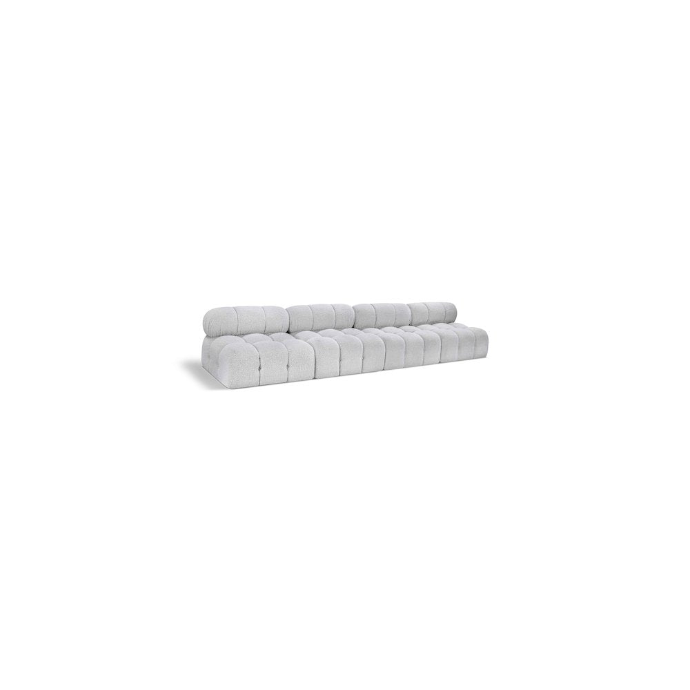Ames Grey Boucle Fabric Modular Sofa