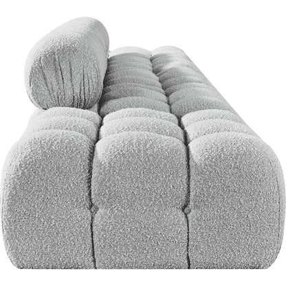 Ames 170" Grey Boucle Fabric Upholstered 5pc. Modular Sofa