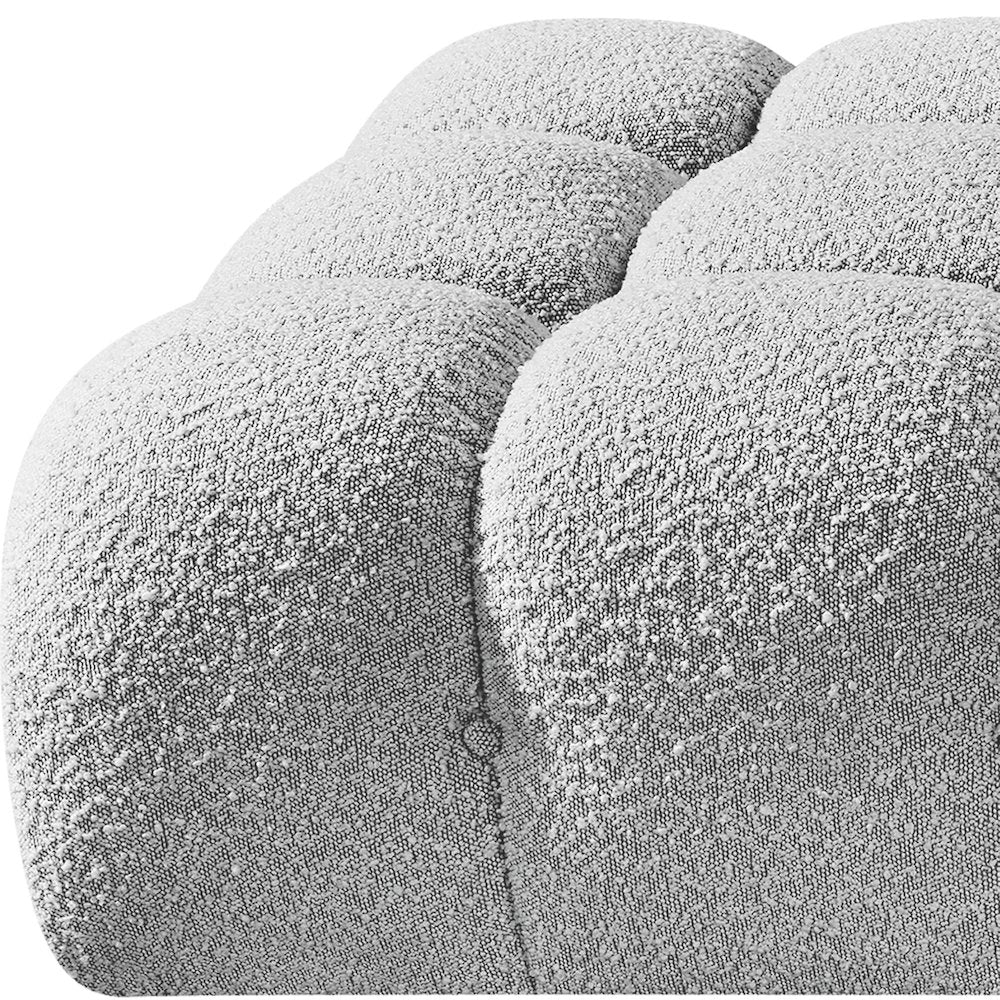 Ames 170" Grey Boucle Fabric Upholstered 5pc. Modular Sofa