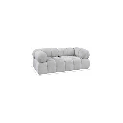 Ames Grey Boucle Fabric Modular Sofa