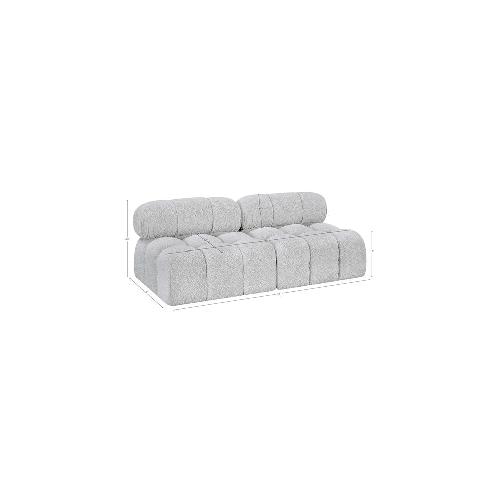 Ames Grey Boucle Fabric Modular Sofa