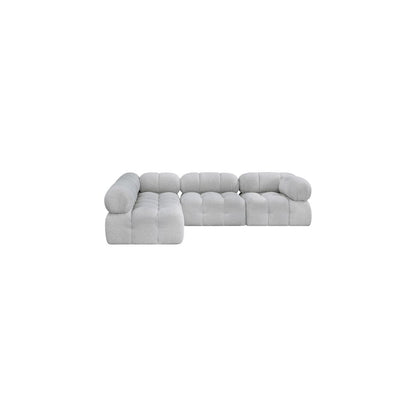 Ames Grey Boucle Fabric Modular Sectional