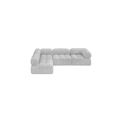 Ames Grey Boucle Fabric Modular Sectional