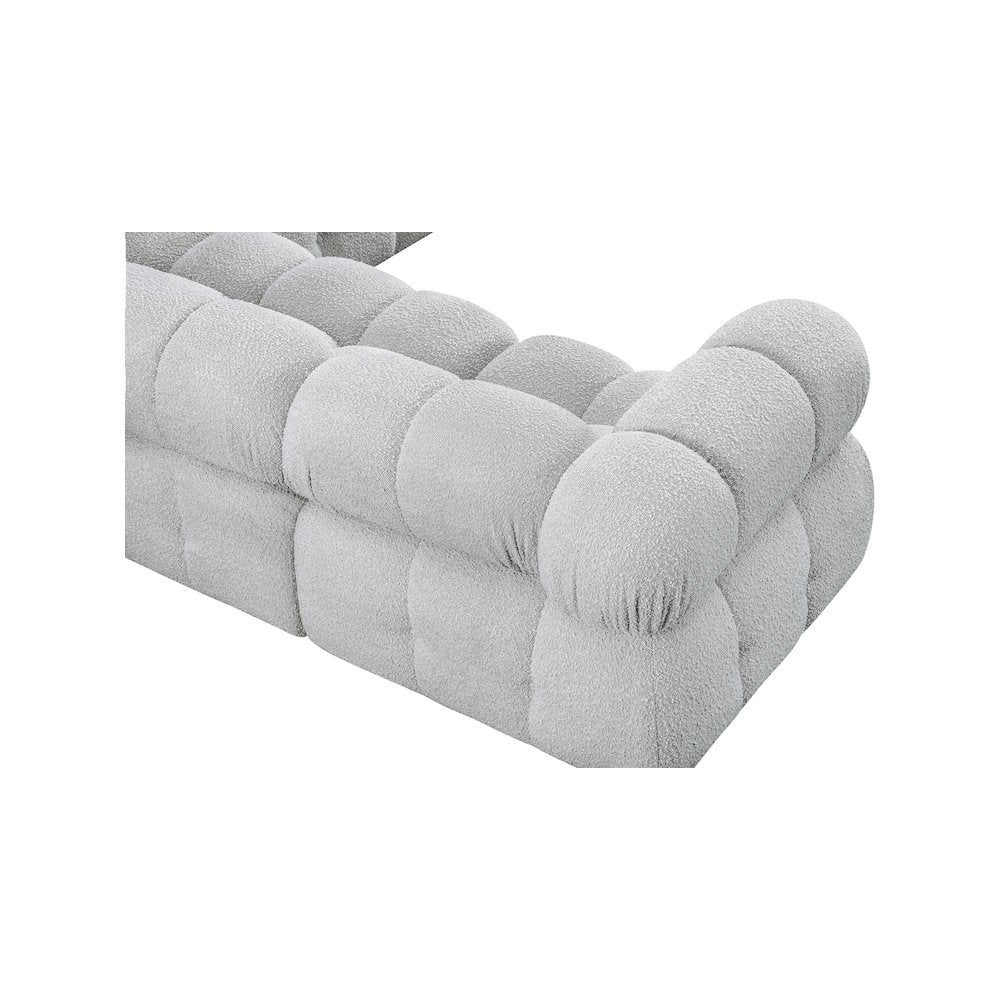 Ames Grey Boucle Fabric Modular Sectional