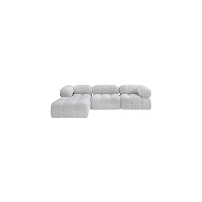 Ames Grey Boucle Fabric Modular Sectional