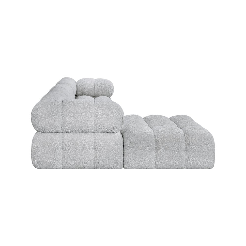 Ames Grey Boucle Fabric Modular Sectional
