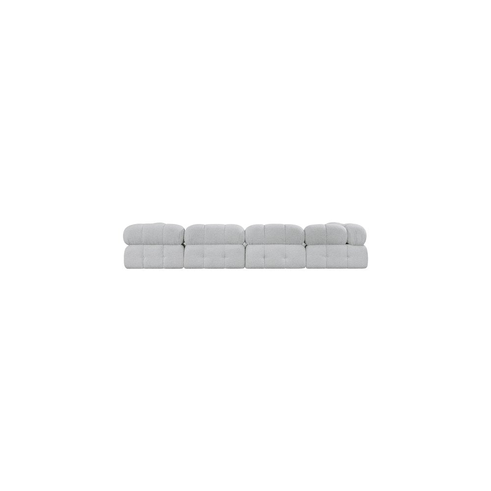 Ames Grey Boucle Fabric Modular Sectional