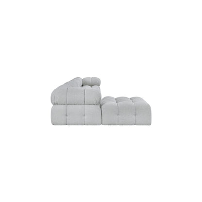 Ames Grey Boucle Fabric Modular Sectional