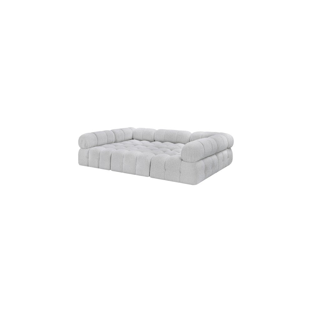 Ames Grey Boucle Fabric Modular Sectional