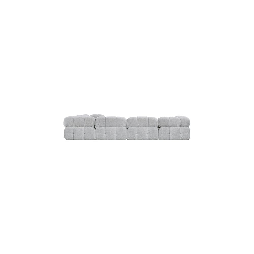 Ames Grey Boucle Fabric Modular Sectional