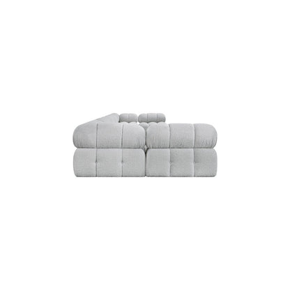 Ames Grey Boucle Fabric Modular Sectional