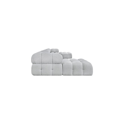 Ames Grey Boucle Fabric Modular Sectional
