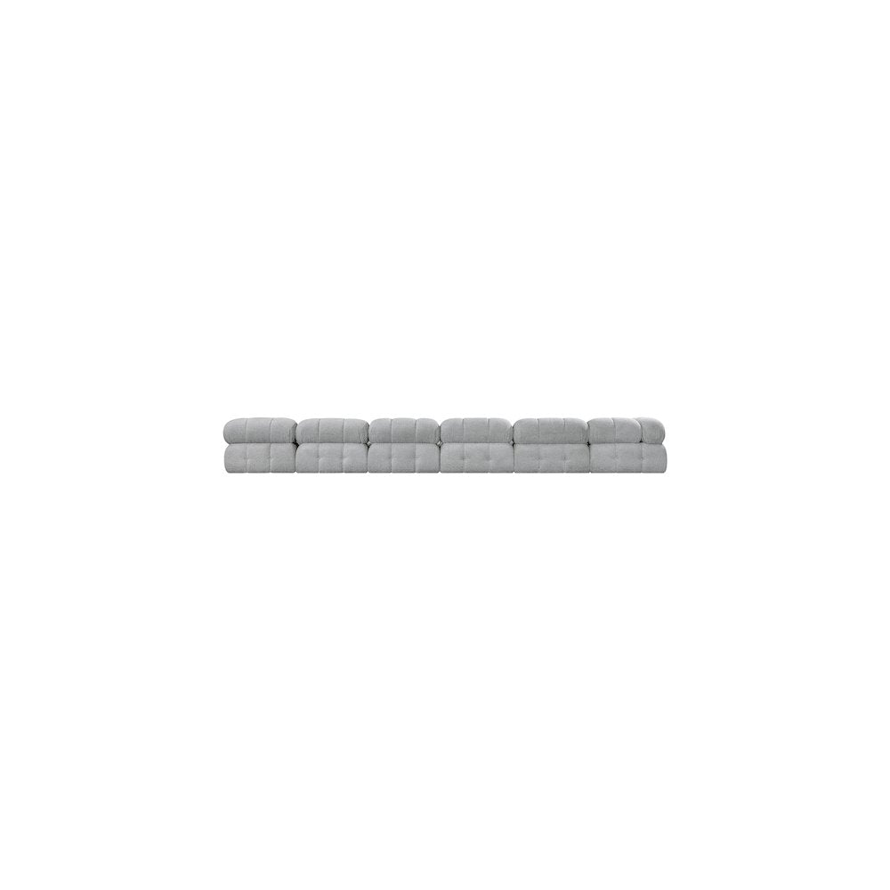 Ames Grey Boucle Fabric Modular Sectional