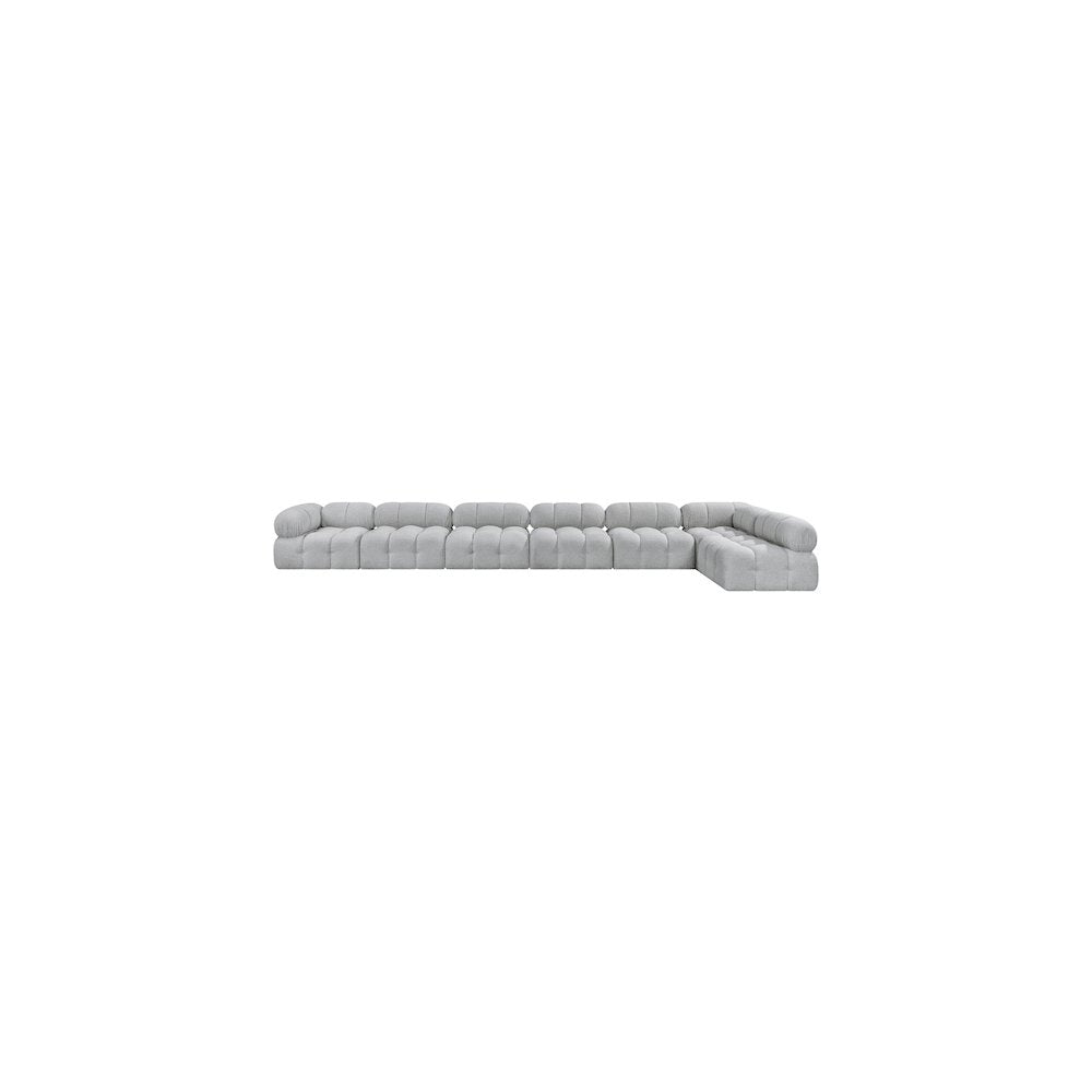 Ames Grey Boucle Fabric Modular Sectional