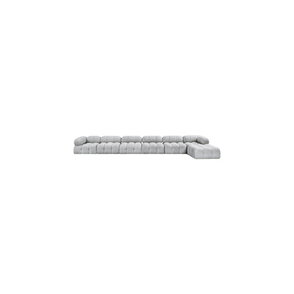 Ames Grey Boucle Fabric Modular Sectional