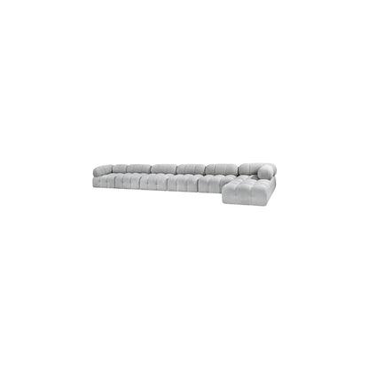 Ames Grey Boucle Fabric Modular Sectional
