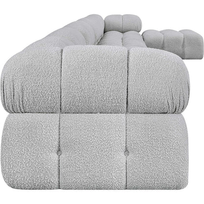Ames Grey Boucle Fabric Modular Sectional