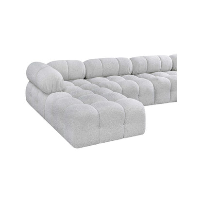 Ames Grey Boucle Fabric Modular Sectional