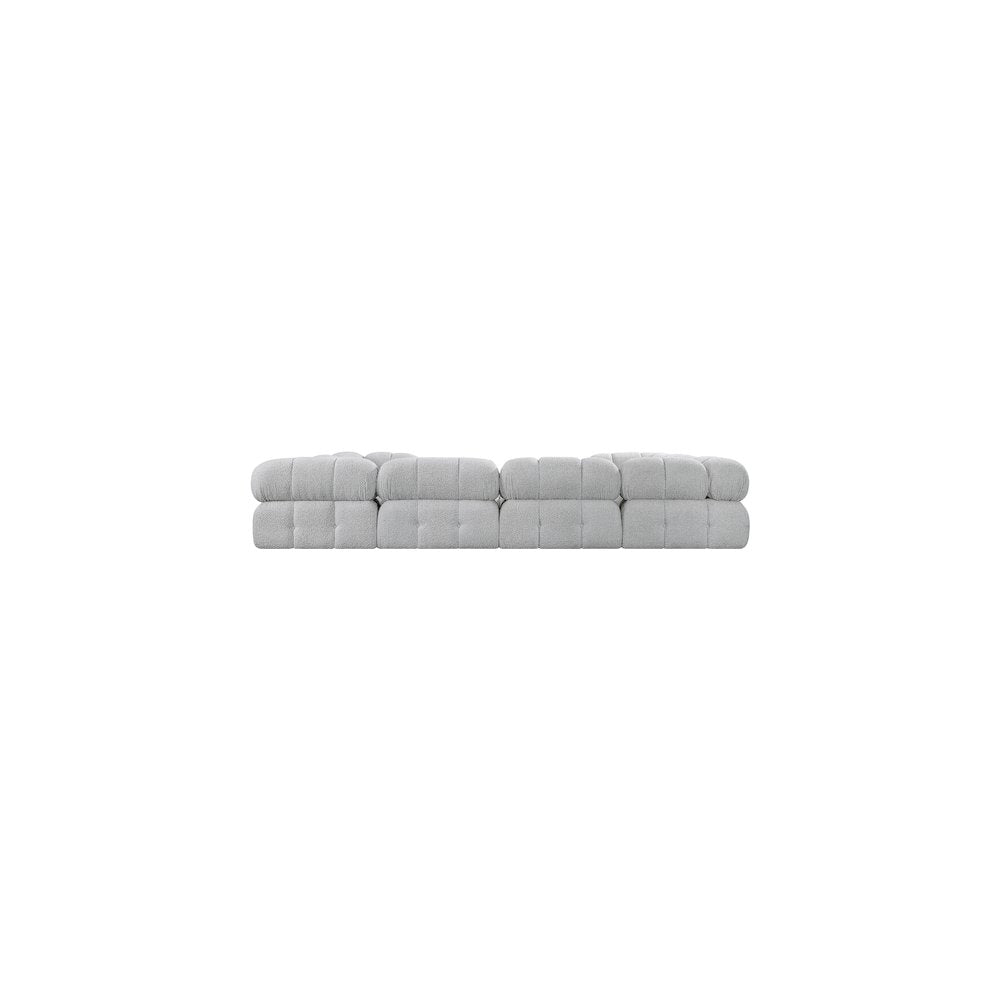 Ames Grey Boucle Fabric Modular Sectional