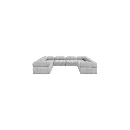 Ames Grey Boucle Fabric Modular Sectional