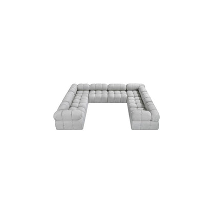 Ames Grey Boucle Fabric Modular Sectional
