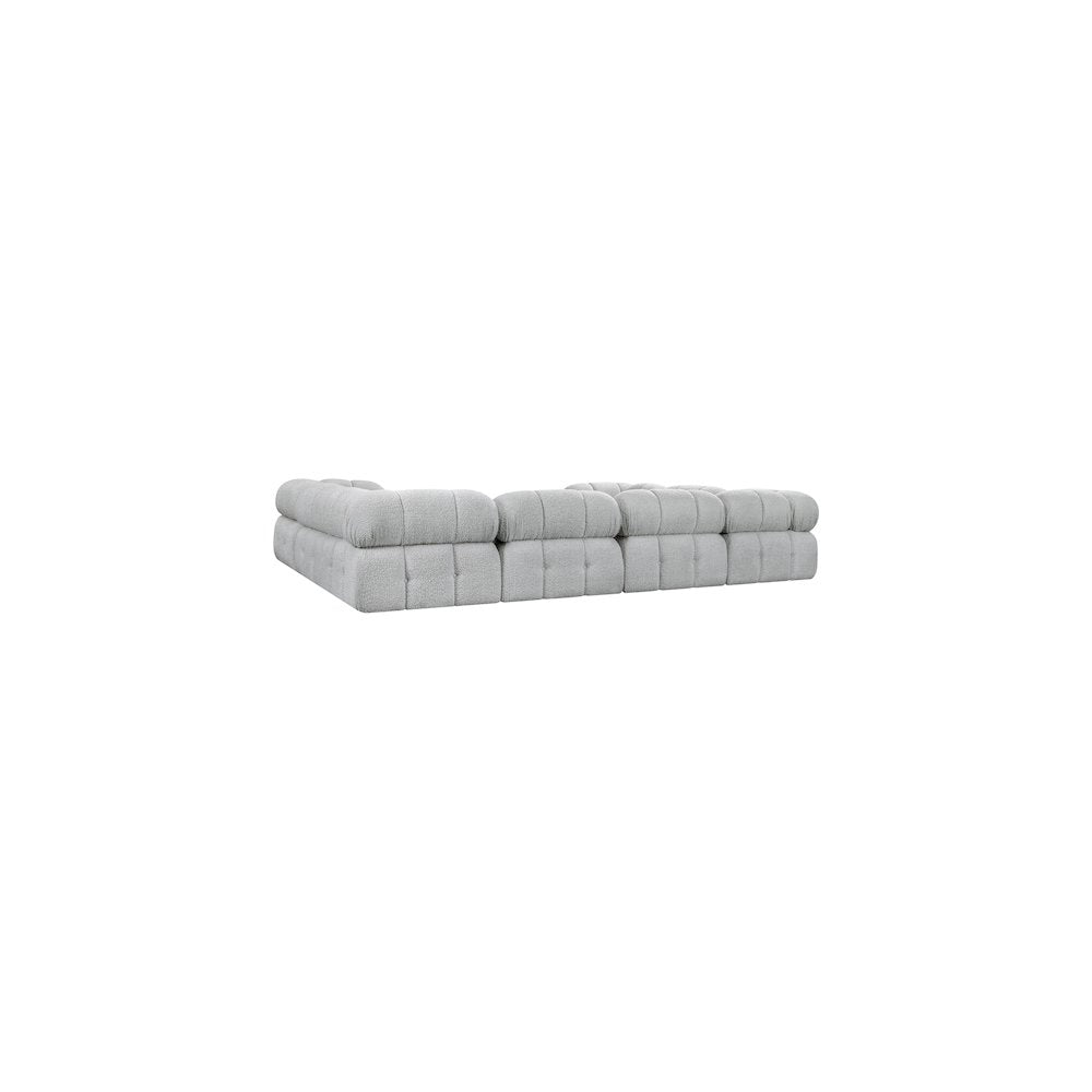 Ames Grey Boucle Fabric Modular Sectional