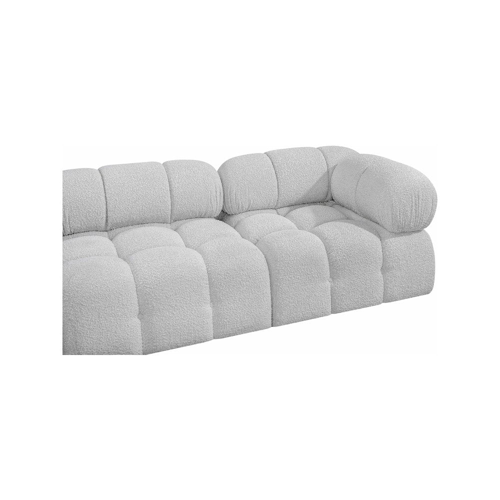 Ames Grey Boucle Fabric Modular Sectional