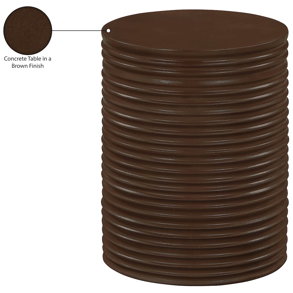 Nobi Brown Concrete Indoor/Outdoor End Table
