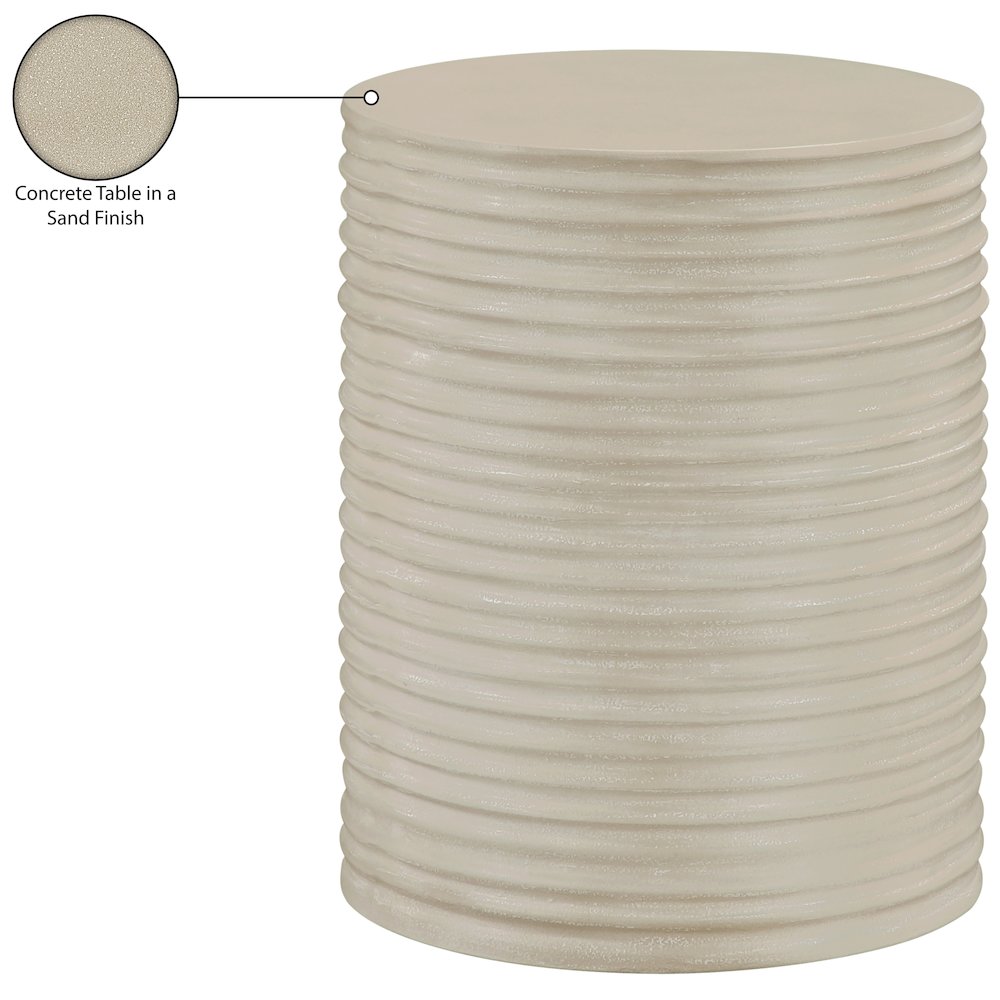 Nobi Beige Concrete Indoor/Outdoor End Table