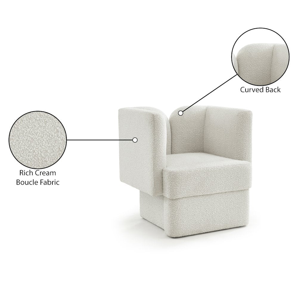 Marcel Cream Boucle Fabric Chair