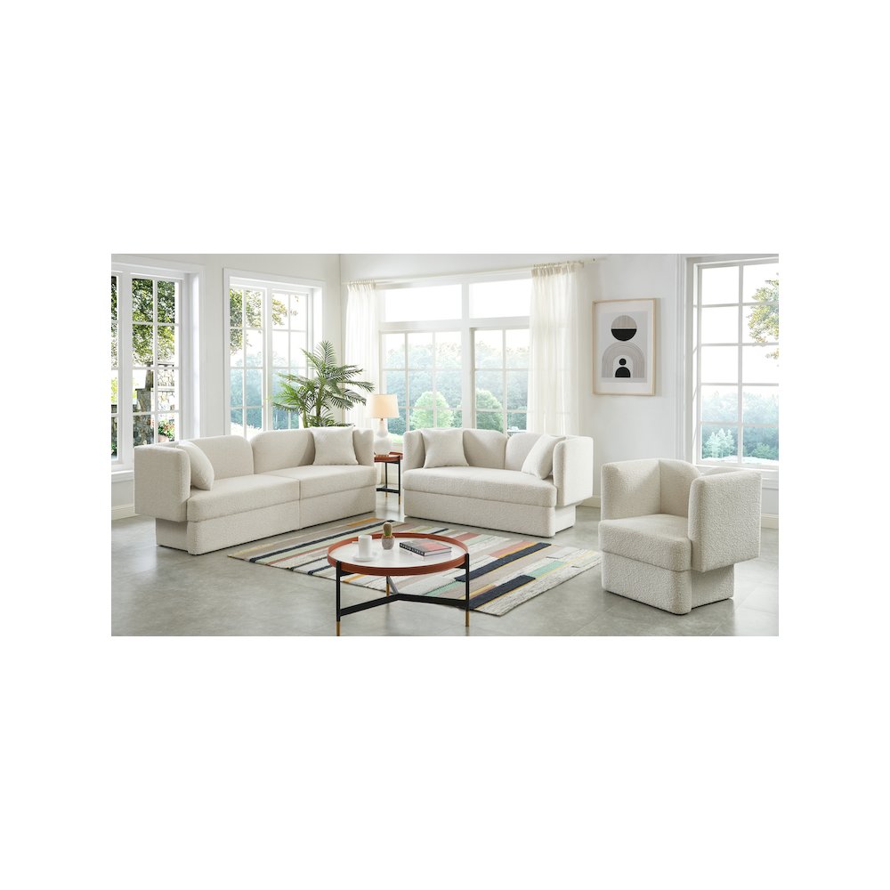 Marcel Cream Boucle Fabric Chair