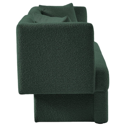 Marcel Green Boucle Fabric Loveseat