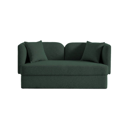 Marcel Green Boucle Fabric Loveseat