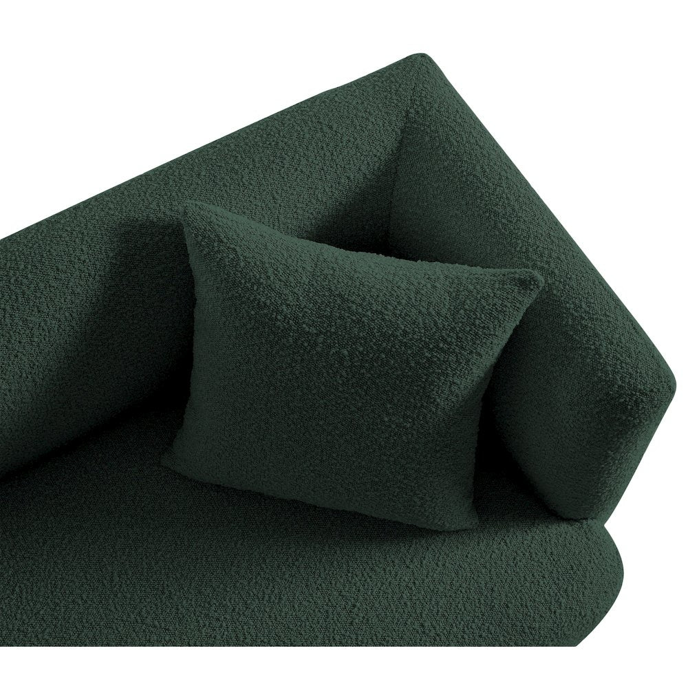 Marcel Green Boucle Fabric Loveseat