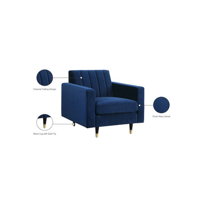 Lola Navy Velvet Chair