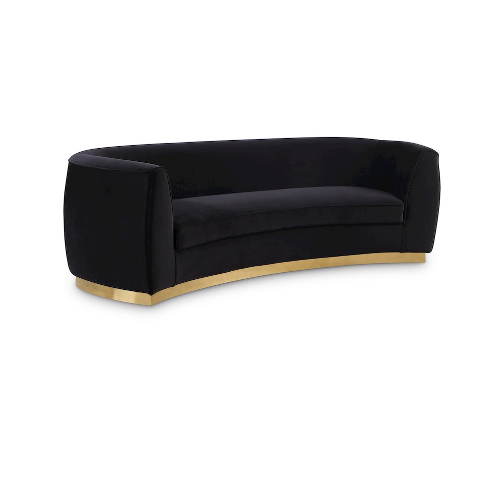 Julian Black Velvet Sofa