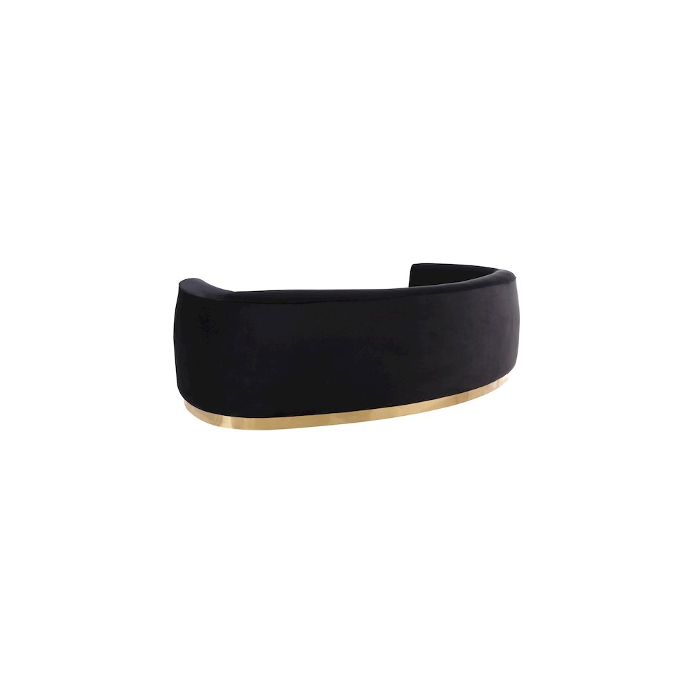 Julian Black Velvet Sofa