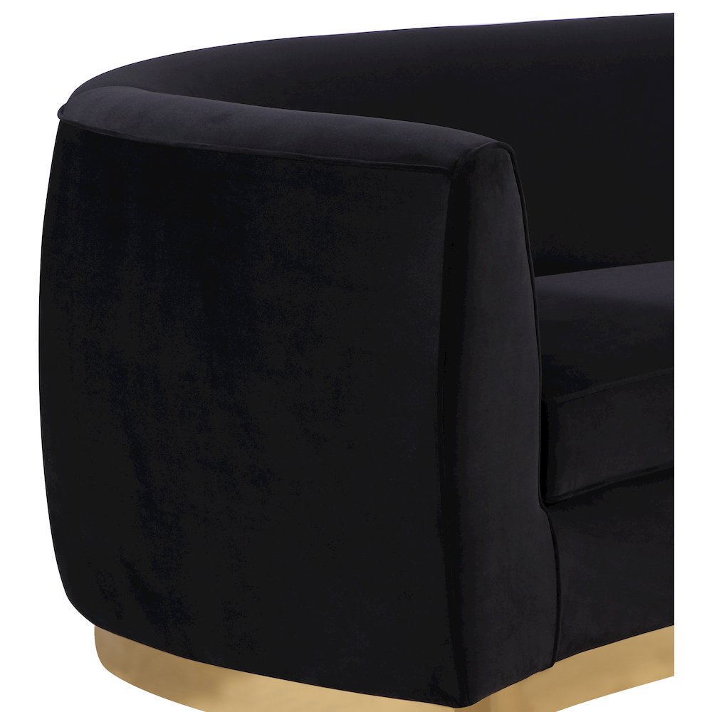 Julian Black Velvet Sofa