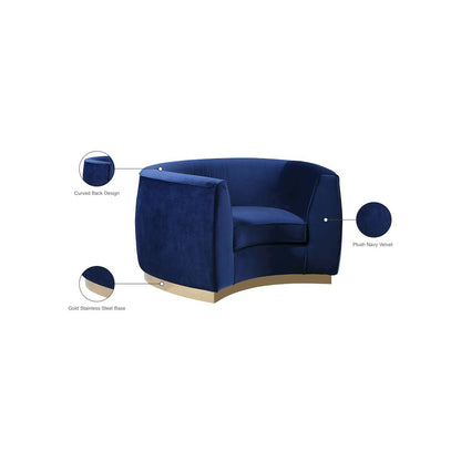 Julian Navy Velvet Chair